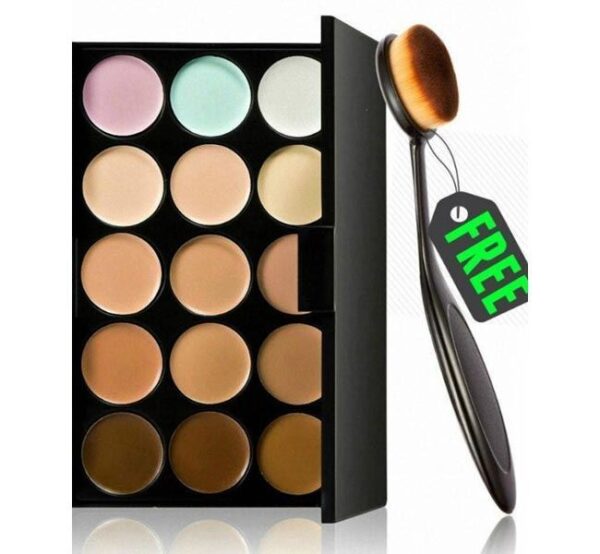15 Colors Contour Kit With Free Oval Brush