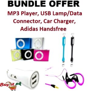 Car Charger - Adidas Handsfree - MP3 Player - USB Lamp - Data Connector