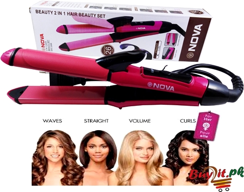 Nova Hair Curler And Hair Straightener Brush