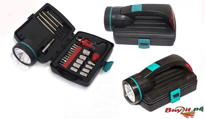 BS 26Pcs Maintenance Tools Kit with LED Emergency Light