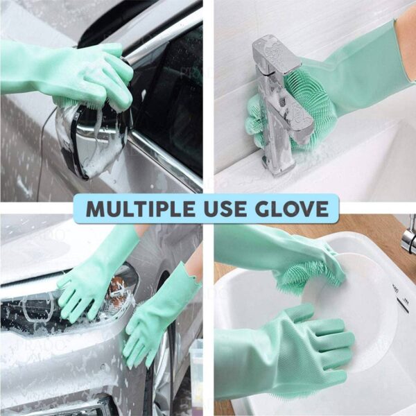 Silicone Dishwashing Scrubbing Gloves