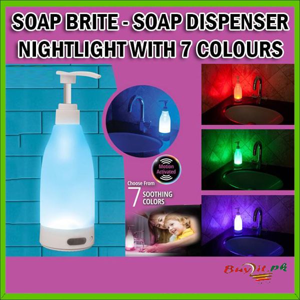 Soap Brite LED Lighted Dispenser With Soothing Multicolor